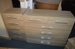 Two Light Oak Effect Bedroom Chests