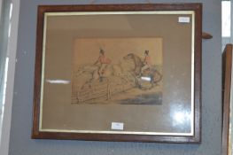 Framed Victorian Hunting Print