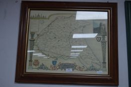 Framed Map of Yorkshire East Riding