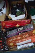 Two Boxes of Christmas Lights and Decorations