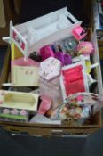 Box of Toys Including Little Mermaid, Dolls House