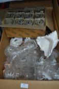 Large Box of Cut Glass Crystal Tumblers, Wine Glas