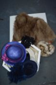 Ladies Hats and Fur Stole