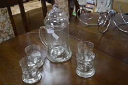 Glass Teapot and Four Beakers