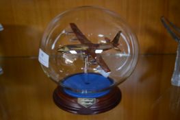 Model of Lockheed Hercules Plane in Glass Dome