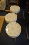 *Set of Three Matching Floral Occasional Tables