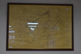 Framed Ordnance Survey Map