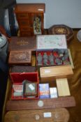 Carved Wooden Items plus Playing Cards, Cribbage B