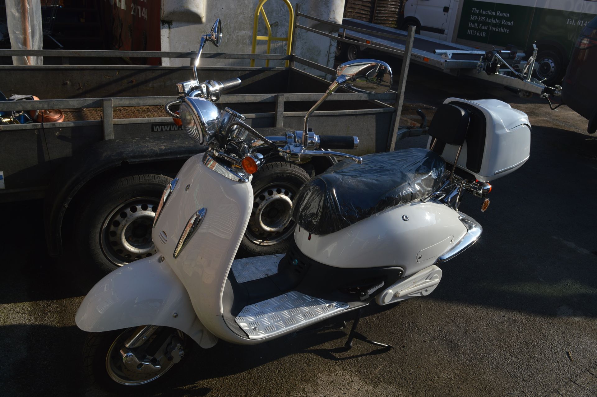 White Electric Scooter