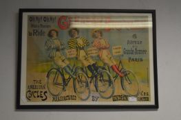 Framed Cycling Print - Gendron Bicycles
