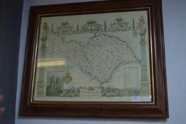 Framed Map of Yorkshire North Riding