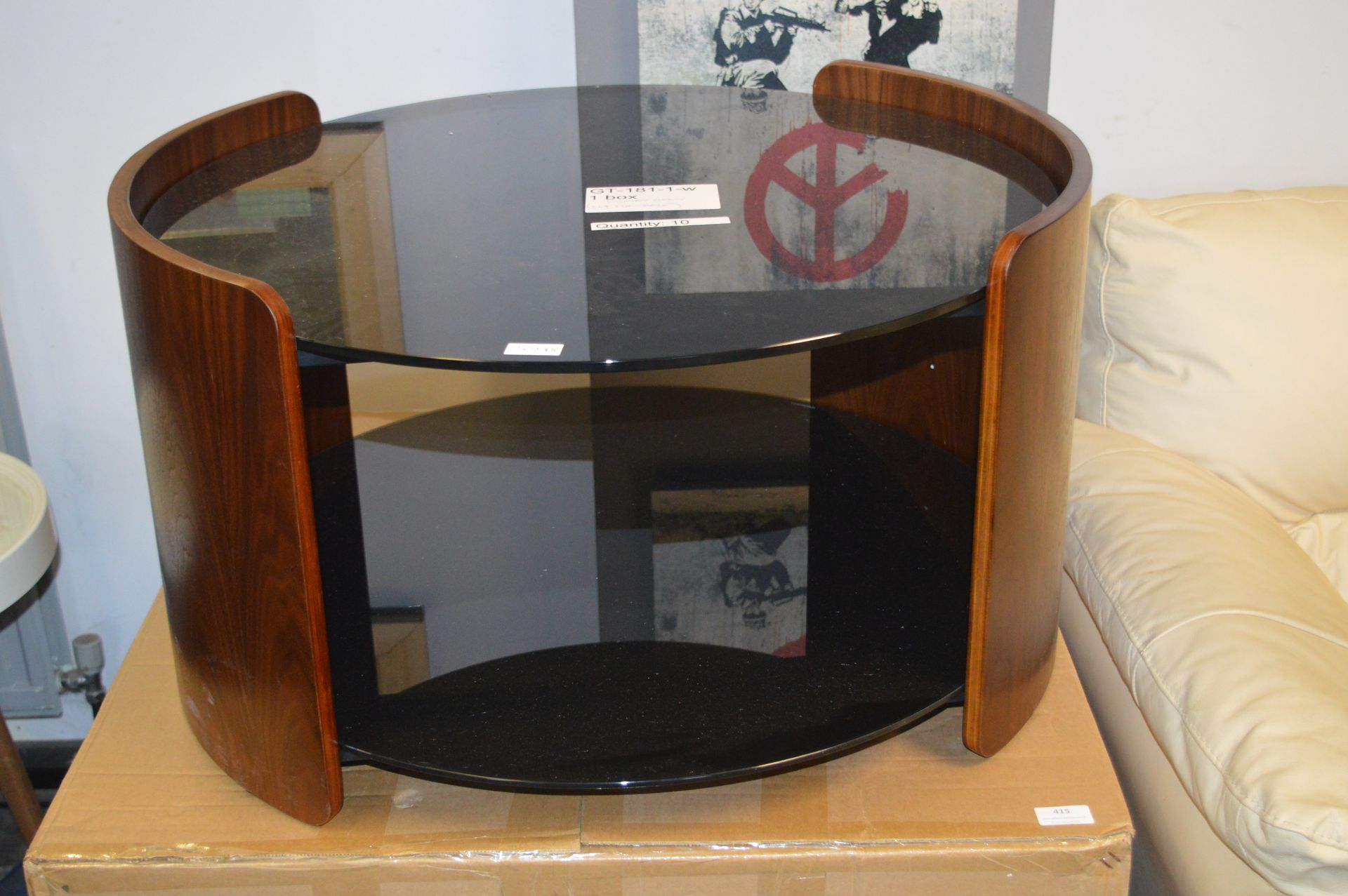 *Black Glass Coffee Table