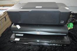 Onn DVD Player, Sky HD Box and a HP Deskjet 100 Pr