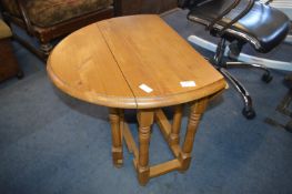 *Pine Drop Leaf Oval Side Table