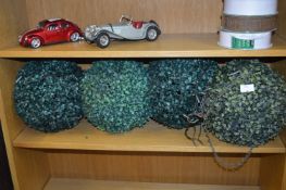 Four Artificial Topiary Balls