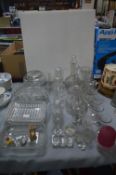 Cut Glass Crystal Decanters, Dishes, etc.