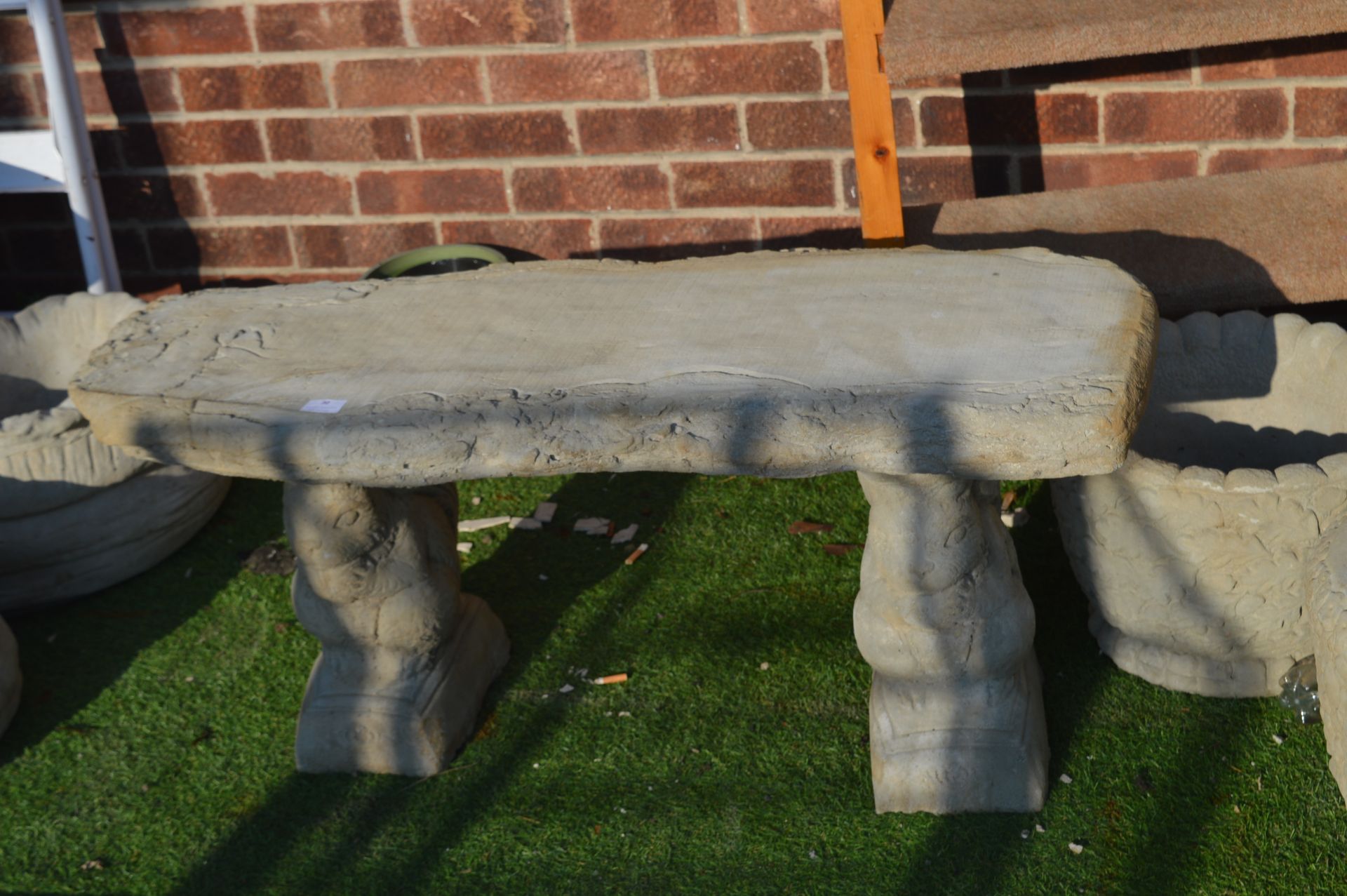 Decorative Garden Bench with Squirrel Supports