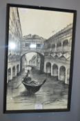 Charcoal Sketch of Venice