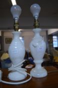 Two Agate Table Lamp Bases