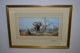 Signed David Shepherd Print - Bull Elephant