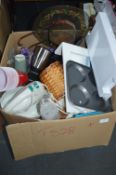 Box of Kitchenware; Trays, Measuring Jugs, Plastic