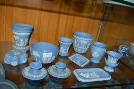 Eleven Pieces of Wedgwood Blue & White Jasperware