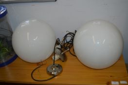 Two Glass Globe Lights
