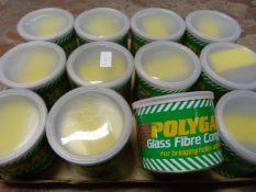 Twelve Tubs of Polygard Glass Fibre Compound no. 0
