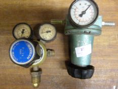 Air Pressure Reduction Gauge and an Oxyacetylene P