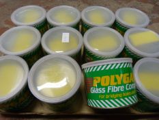 Twelve Tubs of Polygard Glass Fibre Compound no. 0