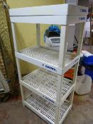 Four Tier Plastic Shelf Unit ~144x68x44cm