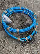 Several Lengths of Blue Plastic Pipe
