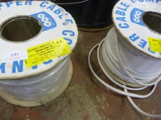 Two Spools of White/Brown Cable