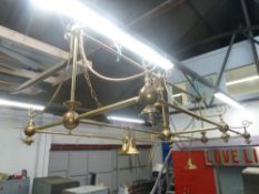 * premium qaulity large brass fitting supporting 6 lights, this fitting comes complete with 6