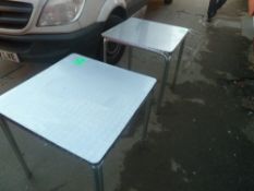 * 700 x 700 circular cafe table, in good clean condition X3