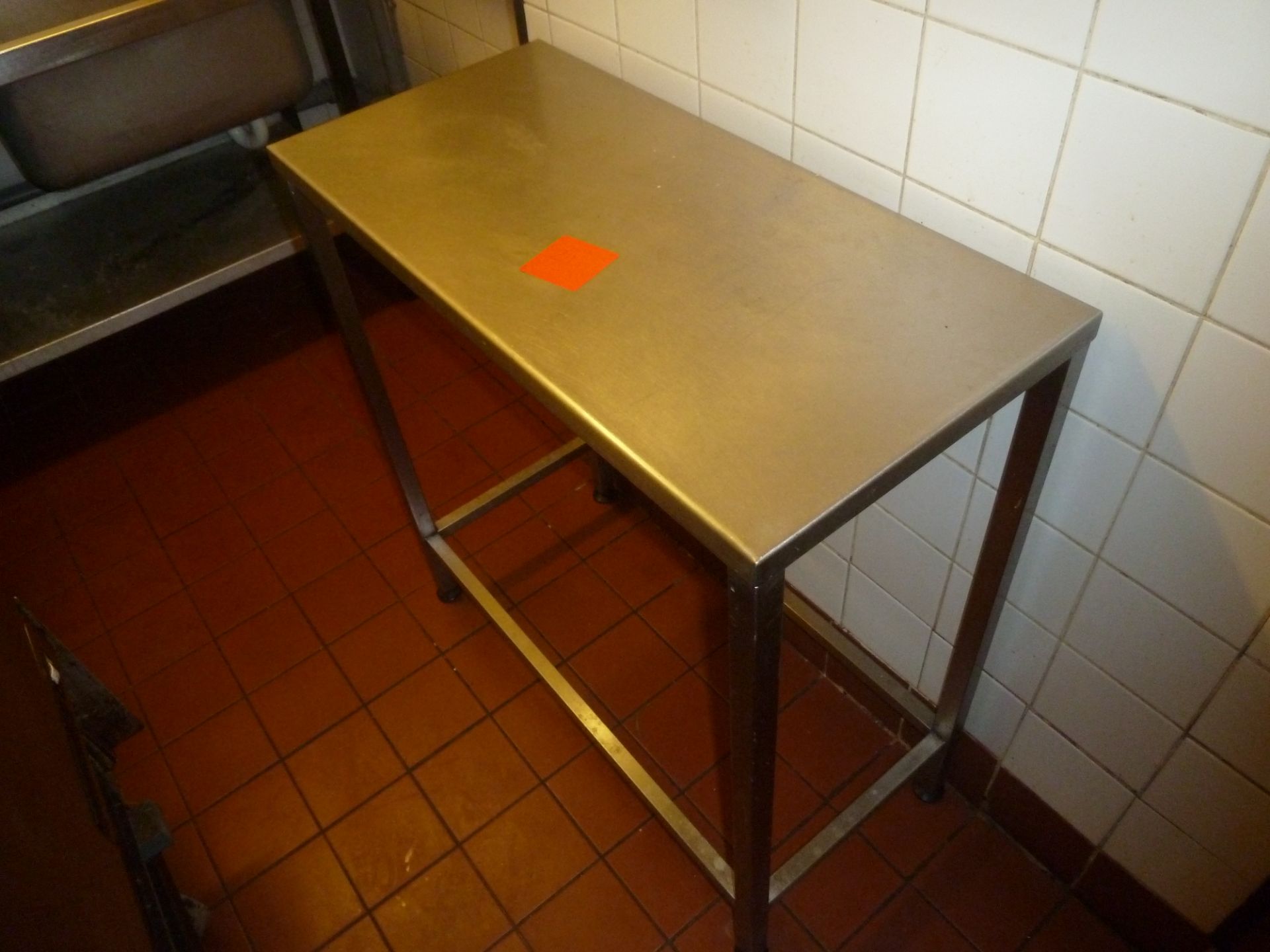 * Stainless steel prep bench in great condition (85L x 90H x 40D)