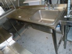 *Single Sink LH drainer / mixer tap 1800 x 600 x 900