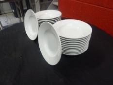 * 24 white dessert bowls, all in excellent condition