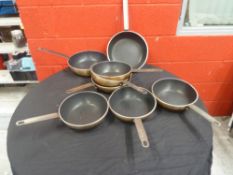 * 8 total high quality non stick wok pans. 6x medium and 2x large