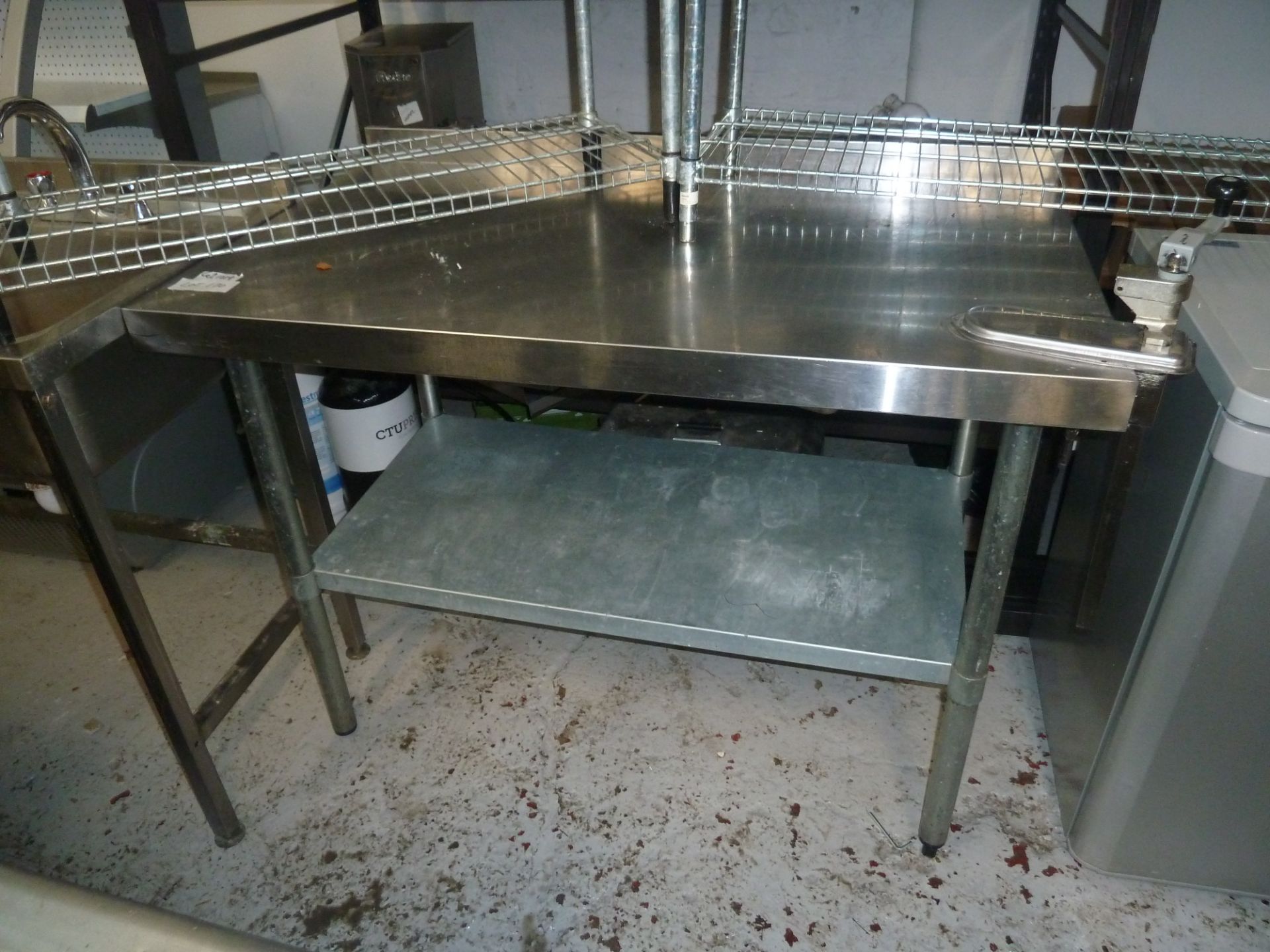 * Stainless steel bench and canopener 1200 x 700 x 900 - Bild 2 aus 2