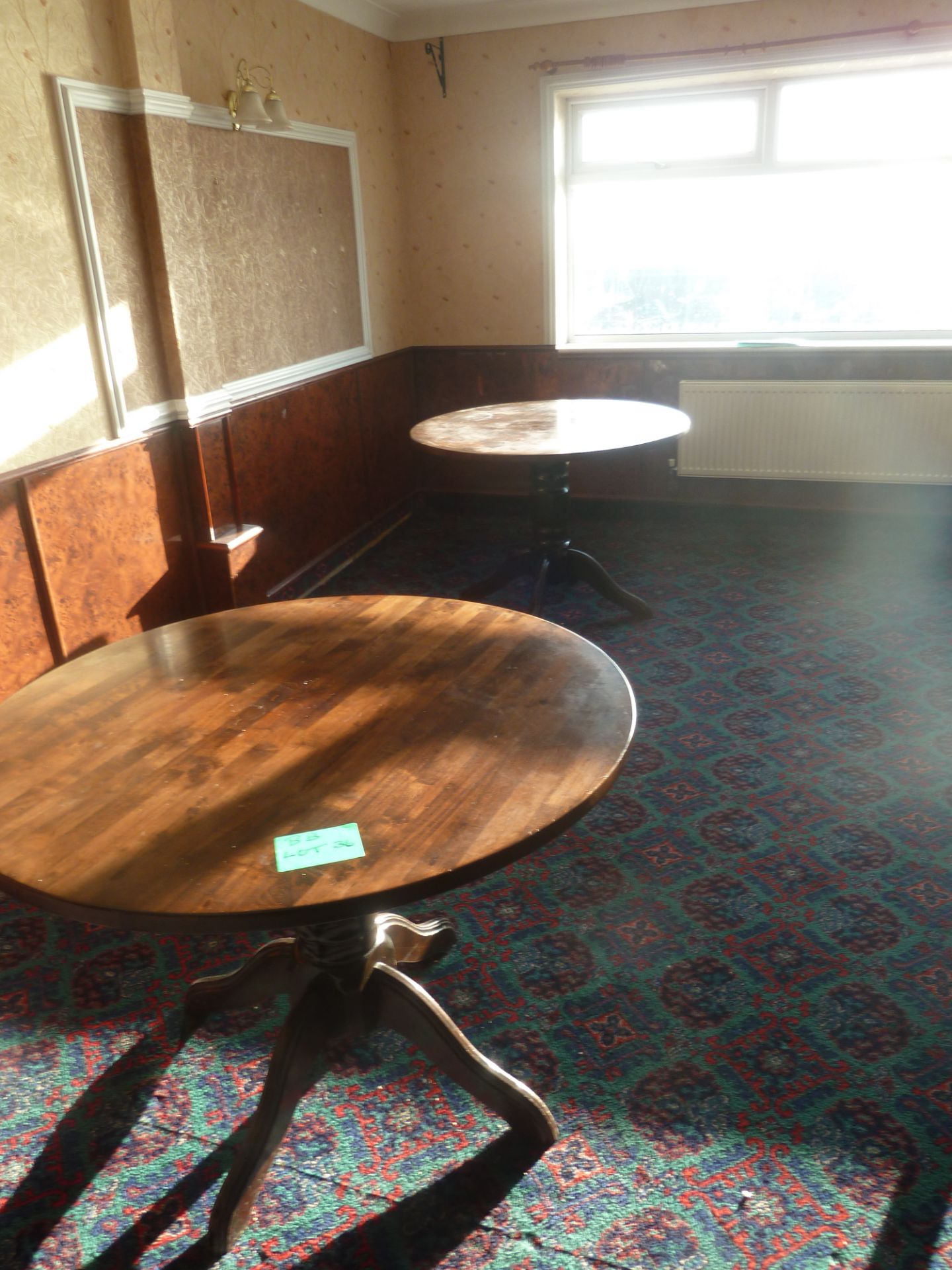 * Five 1070mm wooden round tables in good clean condition - Image 2 of 4
