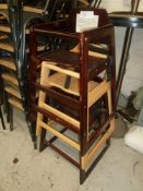 * 3 wooden high chairs