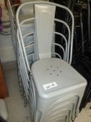 * 12X light grey metal chairs, all in excellent condition