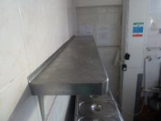 * 1380 x 250 stainless shelf