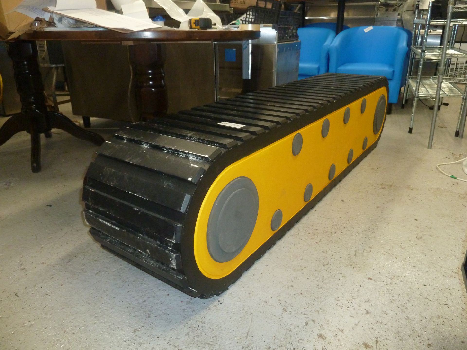 * bespoke made long bench - robot style 2100 x 400 x 500 - Image 2 of 2