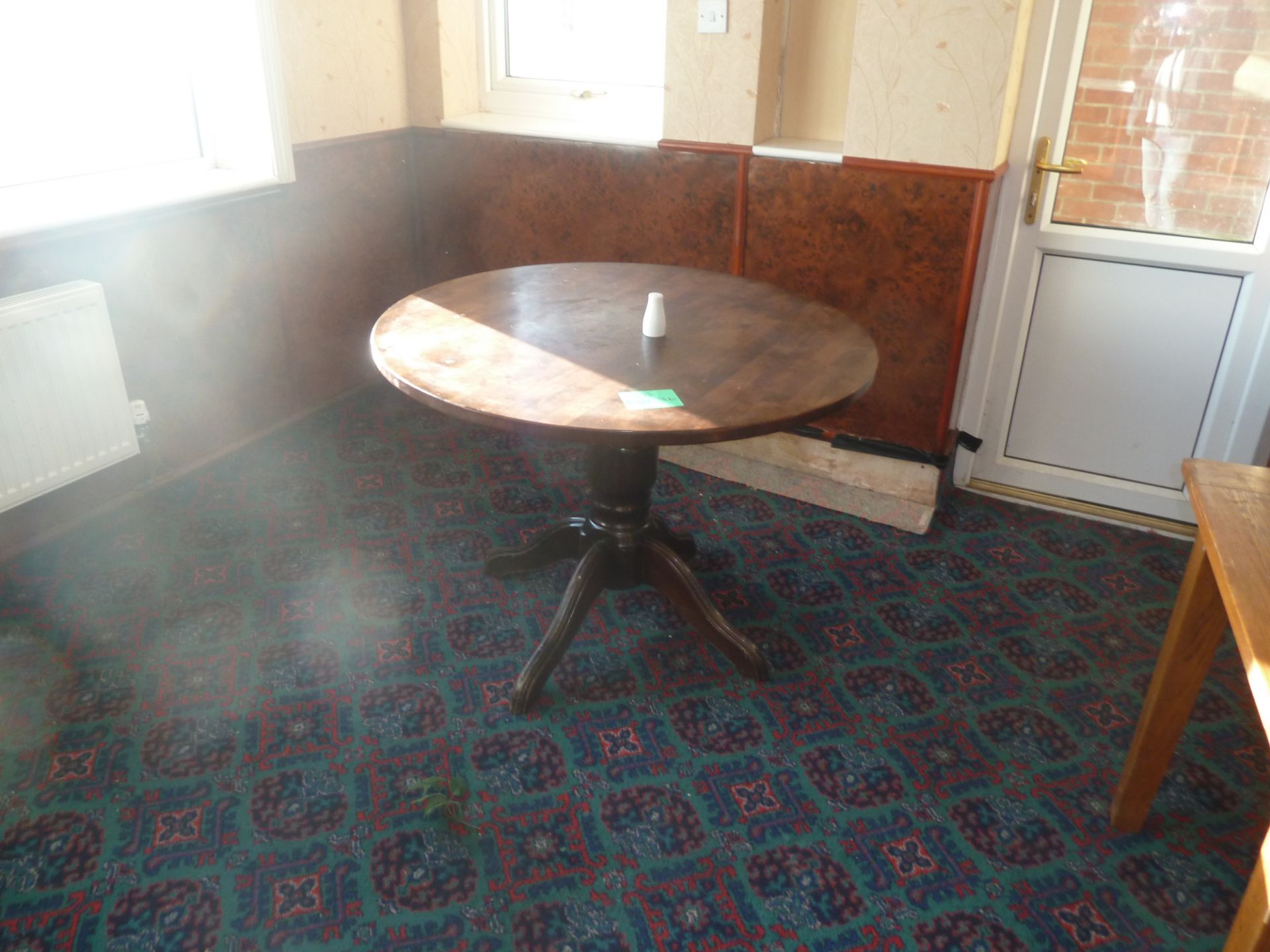 * Five 1070mm wooden round tables in good clean condition - Image 3 of 4