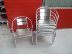 * 5X cafe stackable chairs, in good clean condition