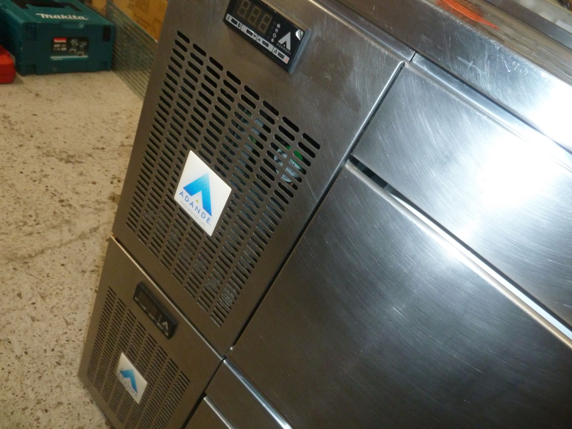 * Adande work bench with fridge drawers in good condition, bench also comes with an upper shelf/ - Image 4 of 6