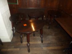 * 4 vintage solid wood oval tables