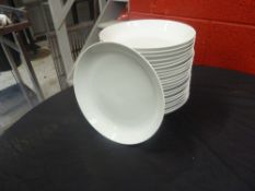 * Set of 22 white deep dish plates, all in excellent condition with no chips / scratches.